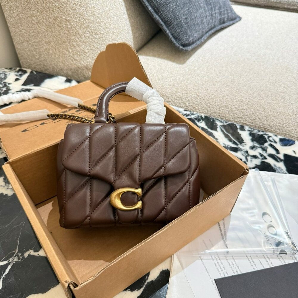 COACH TABBY TOP HANDLE BAG WITH QUILTING